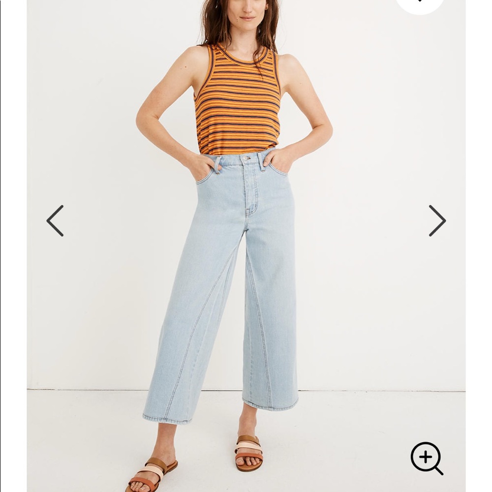 • Madewell • High Waist Pieced Wide Leg Jeans